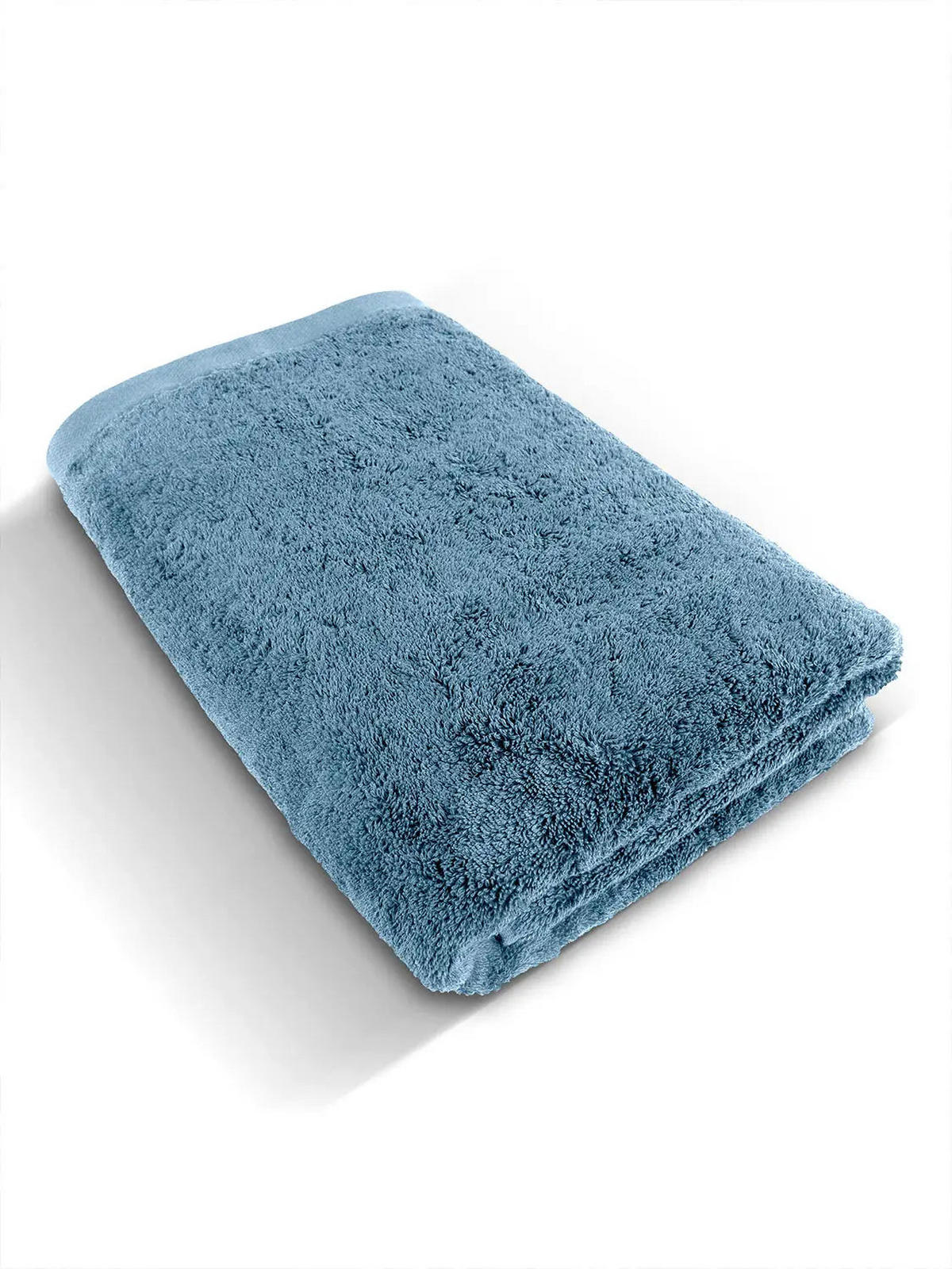 SAUNATUCH Pura Blau - Blau, Textil (80/200cm) - Herzbach Home