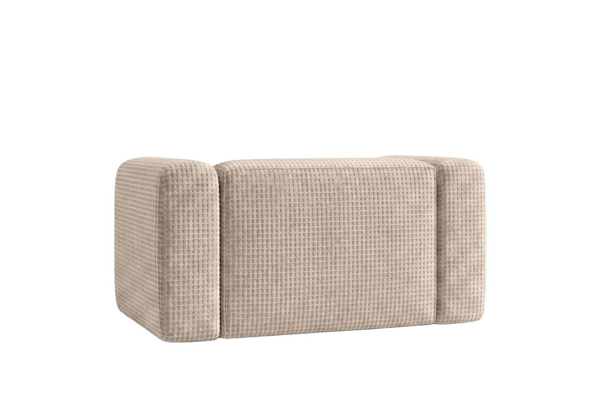 WOHNZIMMERSESSEL aus Chenille-Stoff Cremona, Beige, GRETA - Beige, Holz (137/70/89cm) - Kaiser Möbel