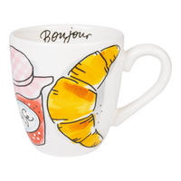 MINITASSE Bonjour in Bunt - 200 ml - Multicolor, Keramik (0.2L) - Blond Amsterdam