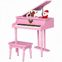 KINDERFLÜGEL DE-18653 30 Tasten, mit Hocker und Notenständer Pink - Pink, Holzwerkstoff (50/49/52cm) - ComfortXL