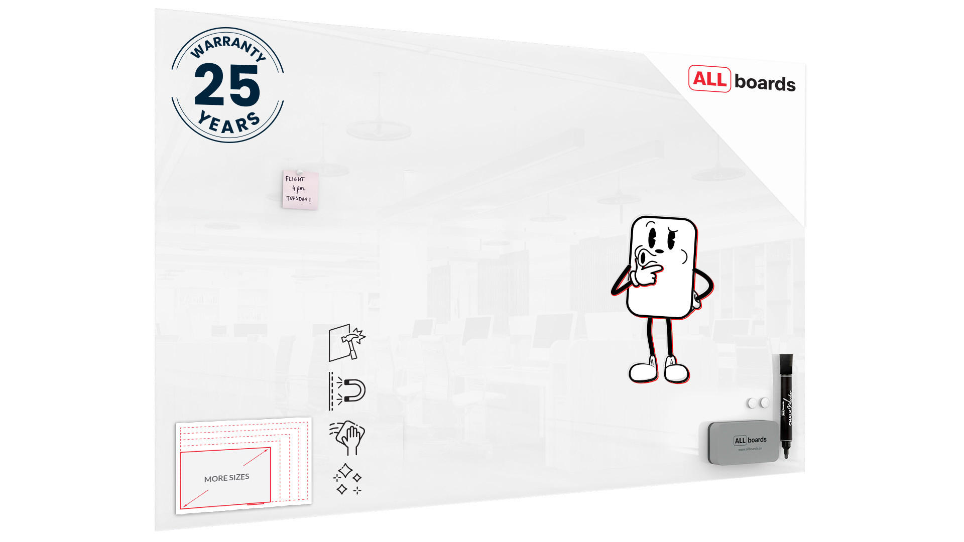GLASBOARD - Premium SUPERWHITE Perlweiß 200x120 cm - Weiß, Glas (200/120/0.7cm) - ALLboards