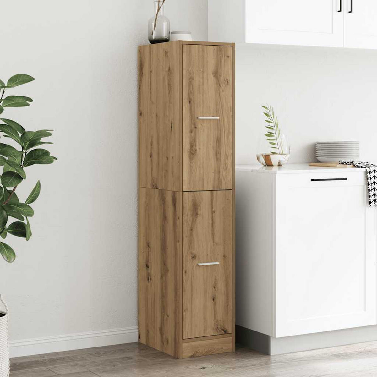 APOTHEKERSCHRANK Artisian Oak 30/41/144,5 Cm Holzwerkstoff - Braun, Holzwerkstoff (41/144.5/30cm) - vidaXL