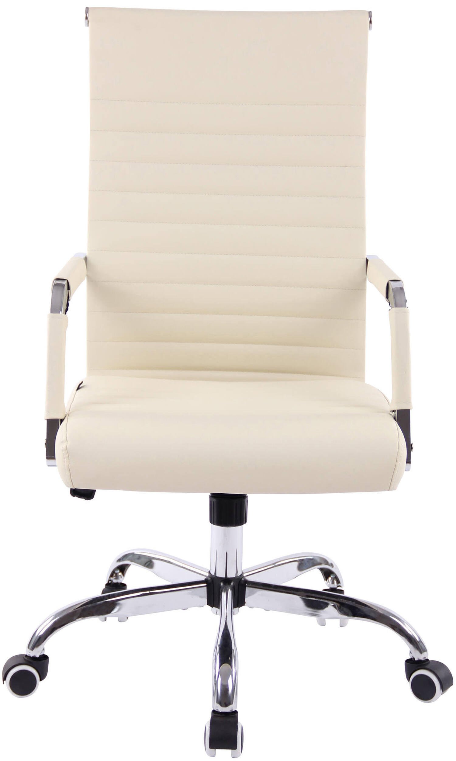 BÜROSTUHL Amadeus, Kunstleder Creme - Creme, Textil/Metall (51/106/63cm) - TPFLiving