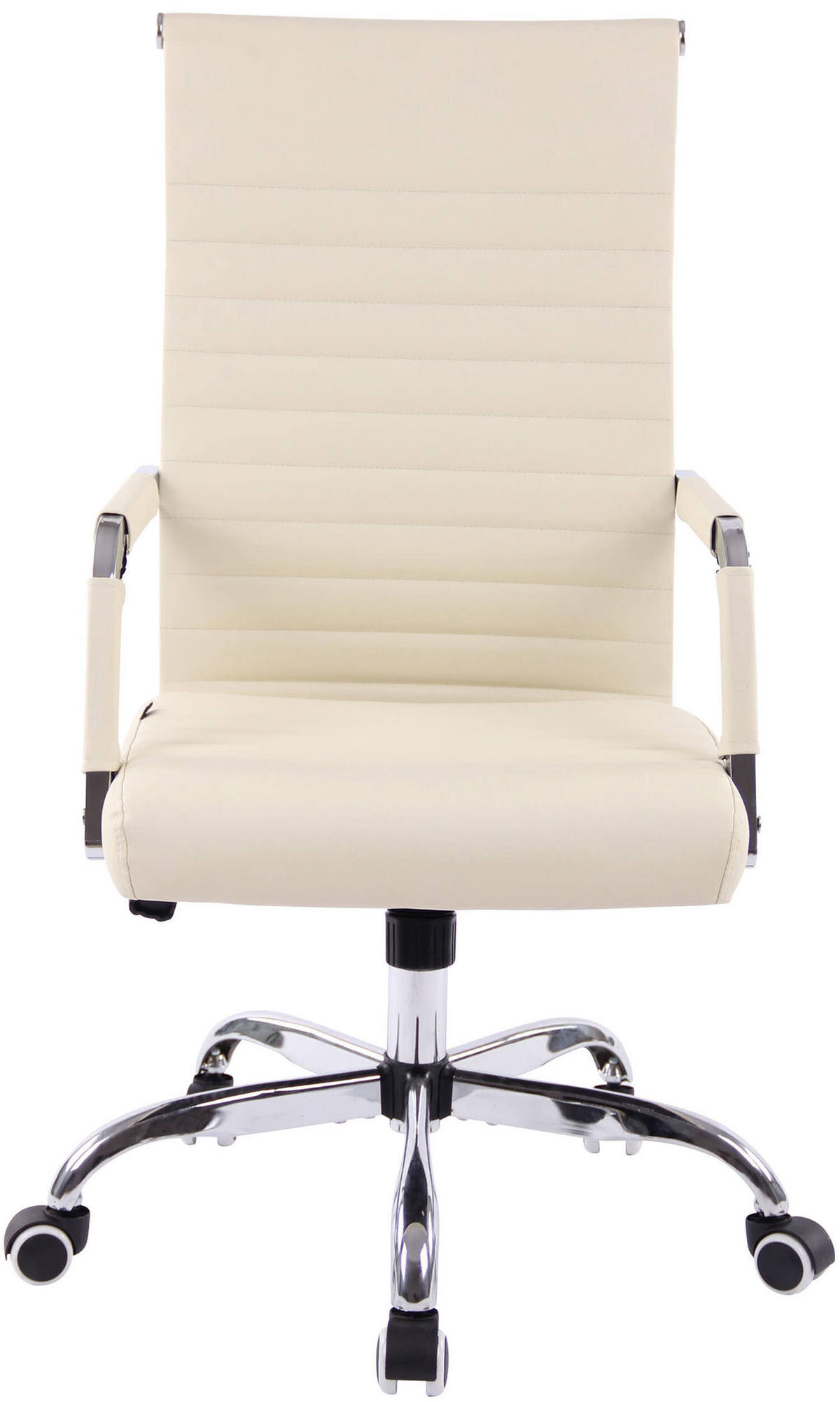 BÜROSTUHL Amadeus, Kunstleder Creme - Creme, Textil/Metall (51/106/63cm) - TPFLiving