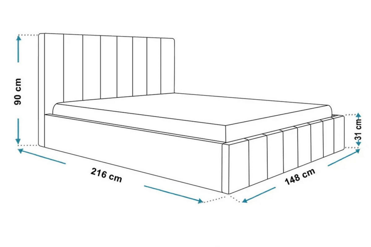 POLSTERBETT SIM 10 mit Kopfteil, 140 x 200 cm mit Bettkasten und Lattenrost aus Holz, Velourstoff, Farbe: Beige - Beige, Holz/Kunststoff (140/200cm) - Sepro Meble