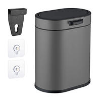 MÜLLEIMER - Grau, Kunststoff/Metall (24/29.5/19.5cm) - Relaxdays