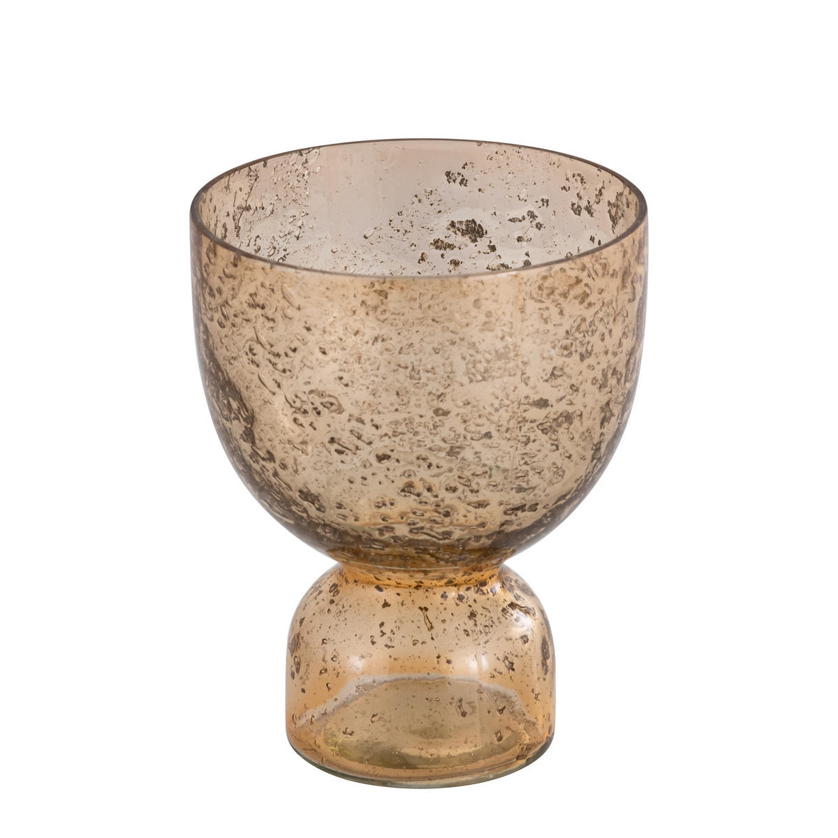 TEELICHT Laurynn Orange 16/16/20cm - Orange, Glas (16/20/16cm) - PTMD Collection