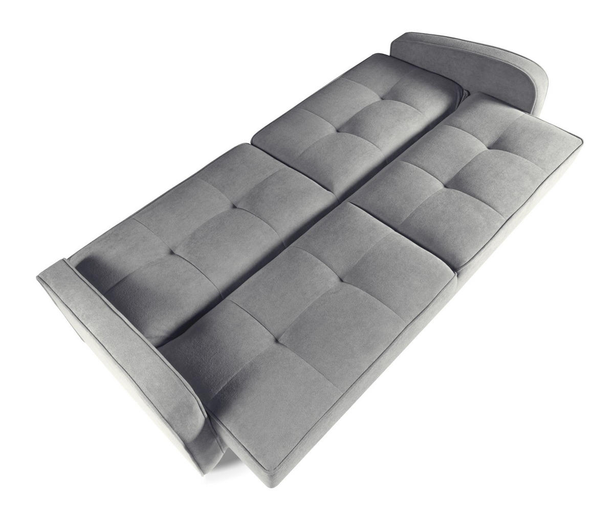 SOFA Grau ARIS Schlafsofa - Grau, Textil (222/90/93cm) - Sepro Meble