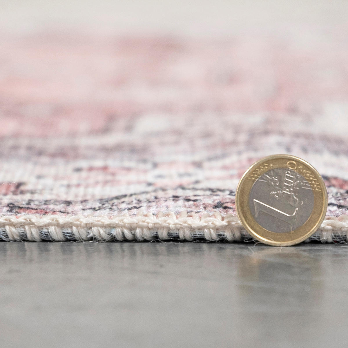 TEPPICH Beige Boho Vintage - Rechteckig Pflanzlich - Rosa - 140 x 200 cm - Pink/Beige, Textil (140/200cm) - Mazovia
