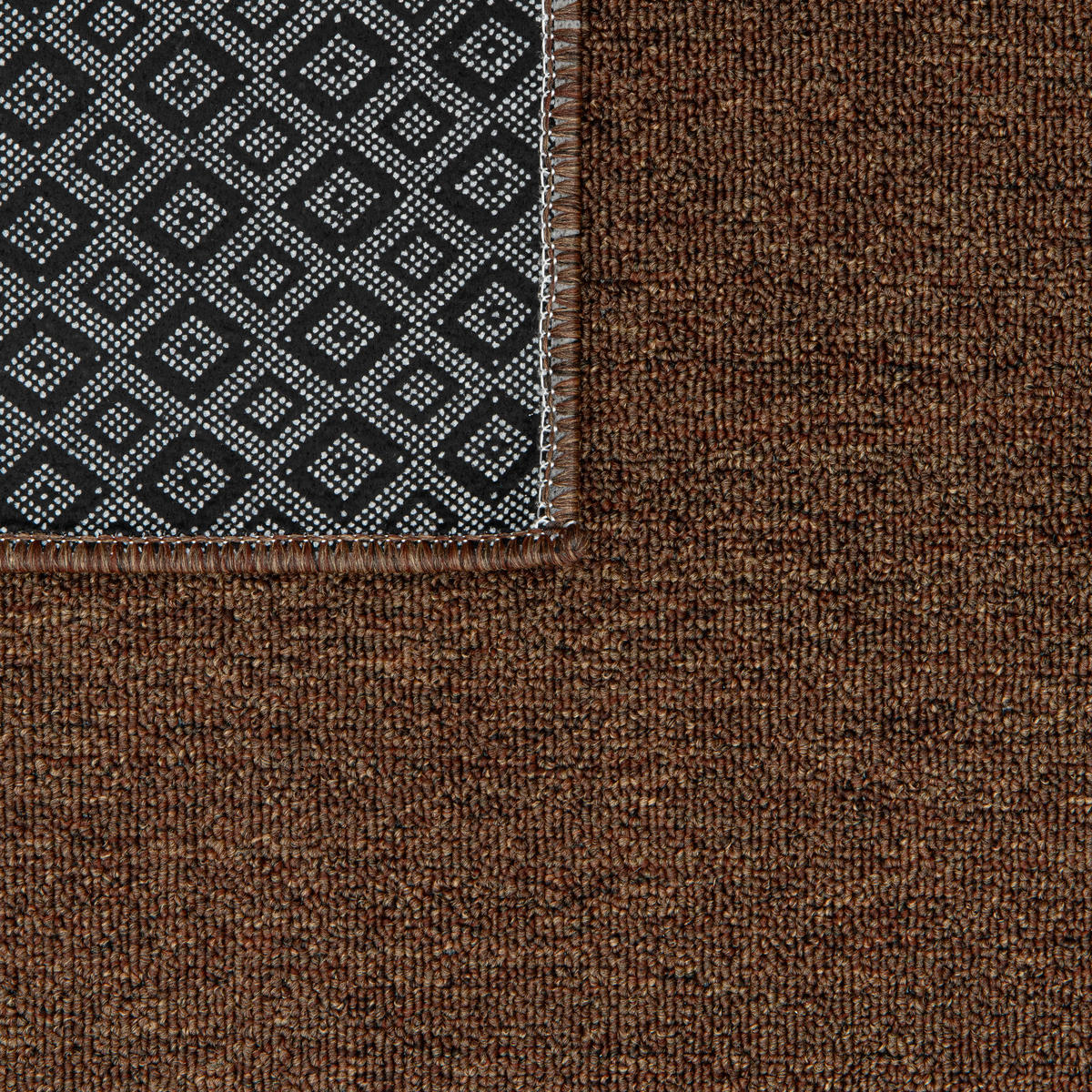 TEPPICH NIZZA Dunkelbraun 80/150 cm - Dunkelbraun, Kunststoff (80/150cm) - Tapiso