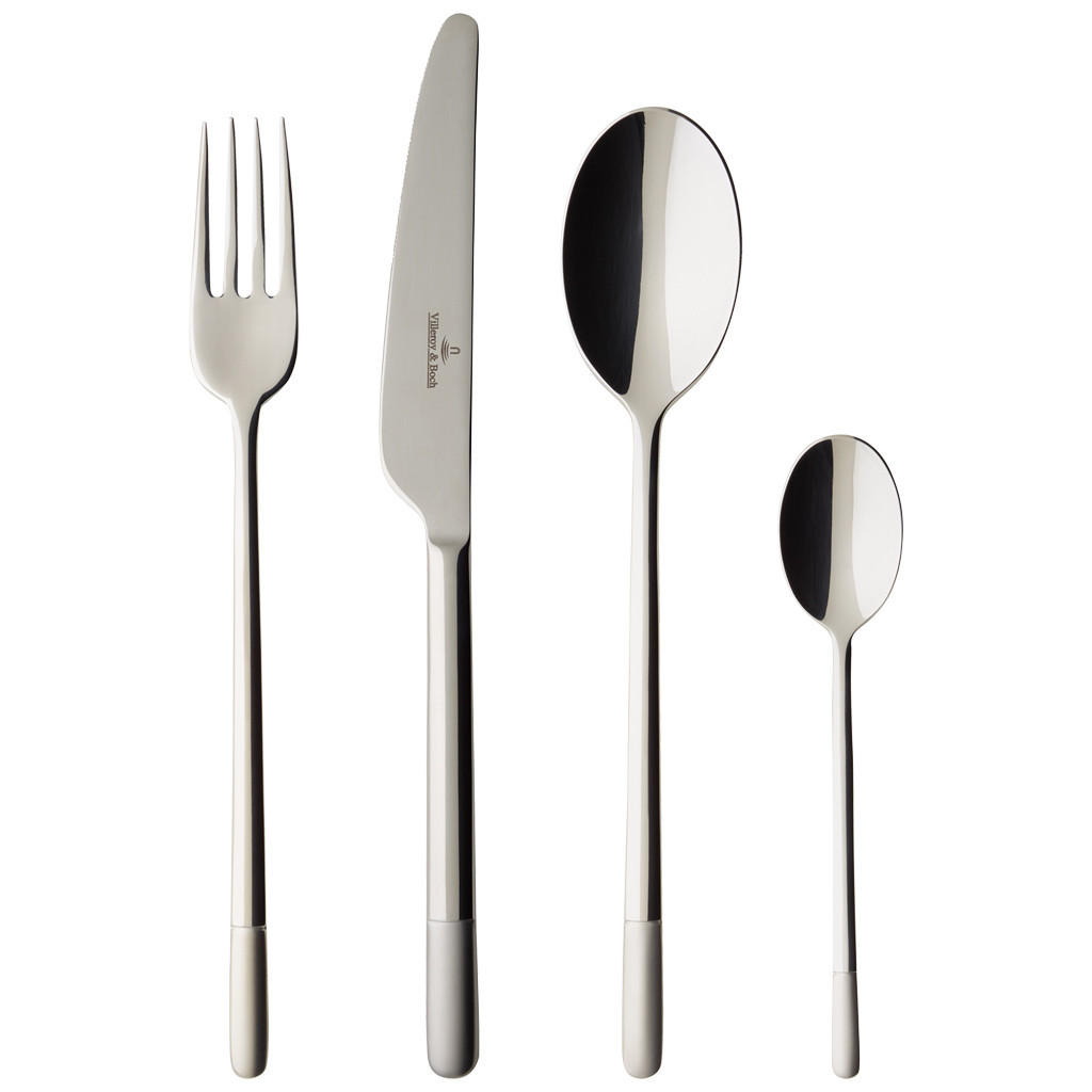 TAFELBESTECK Ella silber 24er Set - Silberfarben, Metall - Villeroy & Boch