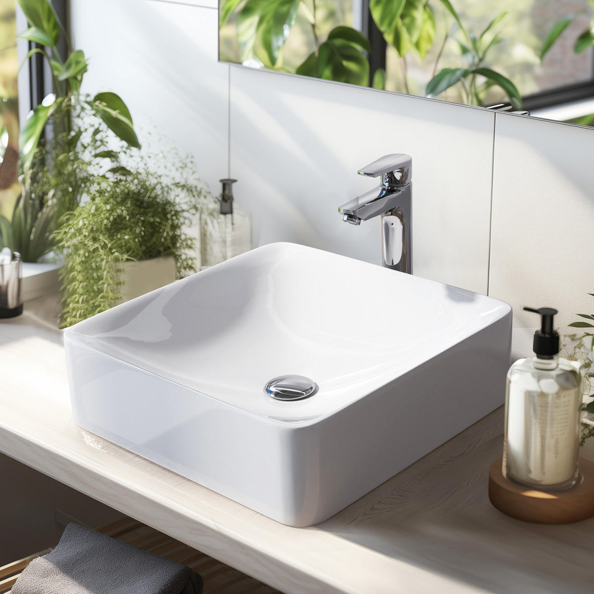 KUNDENDIENST - Weiß Hochglanz, Keramik (39.5/12/59.5cm) - EMKE