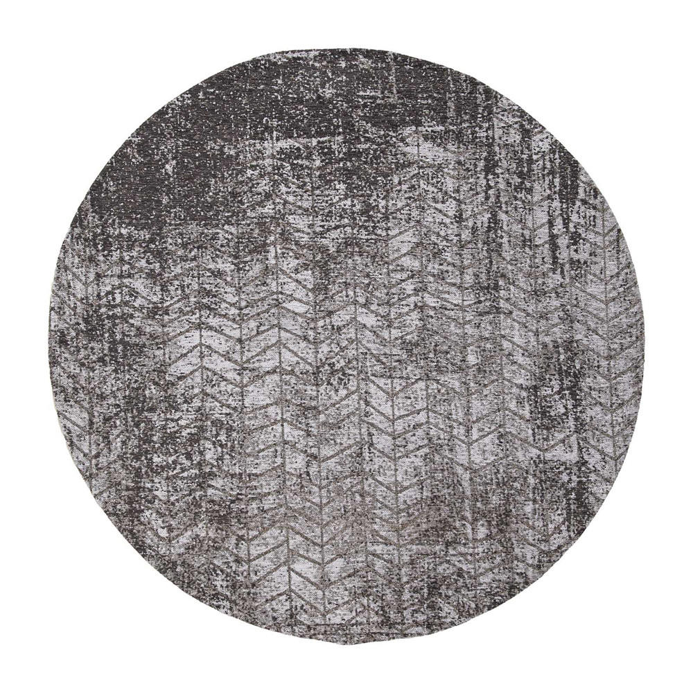 TEPPICH Harlem Contrast Mad Men 140/140 cm - Schwarz, Textil (140/140cm) - Louis De Poortere