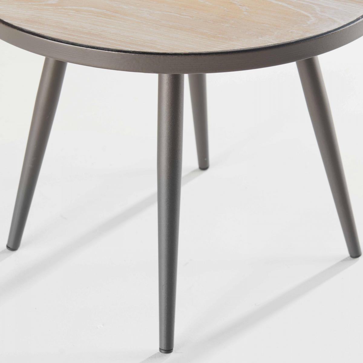 GARTENBEISTELLTISCH runder, Braun - Braun, Metall (1/1cm) - Oviala