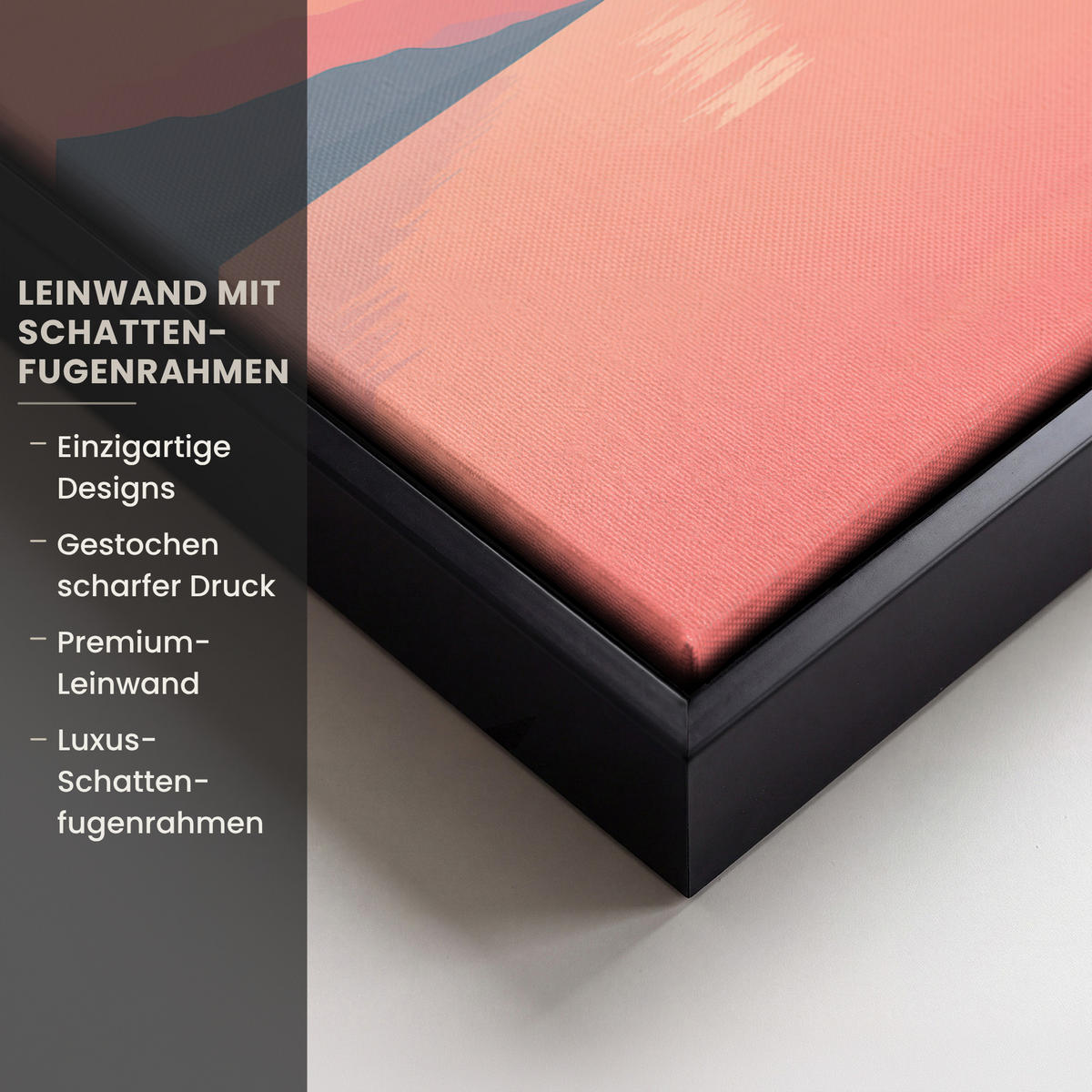 LEINWAND Bilder mit Rahmen - Segelboot - Rosa Meer - Sonnenuntergang - Berge - 30x40 - Rosa, Textil (30/40cm) - MuchoWow