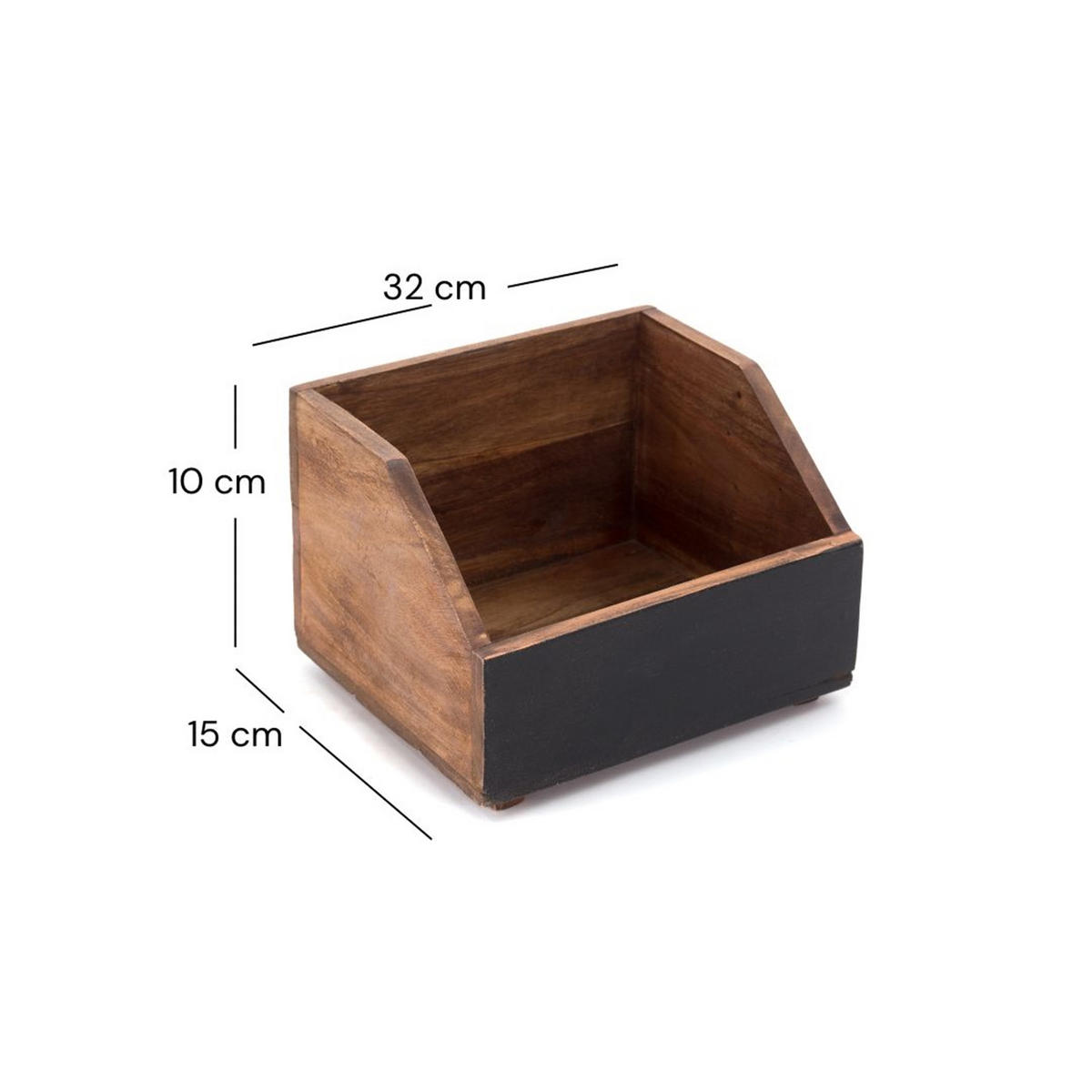 SCHREIBTISCH-ORGANIZER Libro Mahagoni Holz, mit beschreibbarer Tafel naturfarben - Naturfarben, Holz (24/21/16cm) - DESIGN DELIGHTS