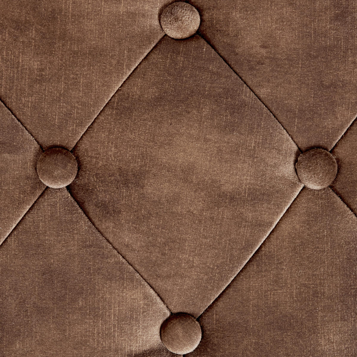 POLSTERBANK Samtstoff Dunkelbraun Roseville - Dunkelbraun, Textil (117/44/40cm) - Beliani
