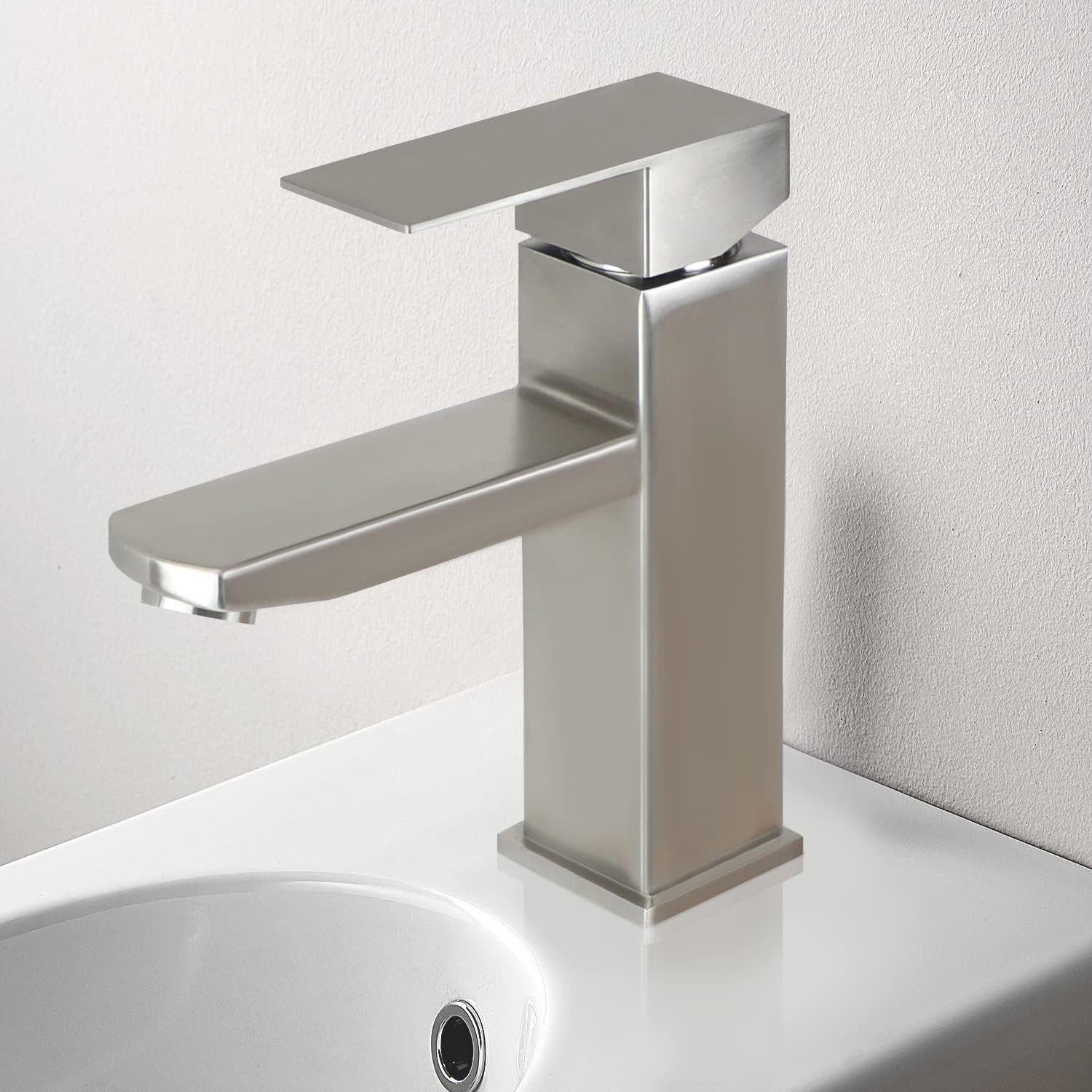 WASCHTISCHARMATUR Norman - Silberfarben, Metall (5/18/12cm) - Nettlife