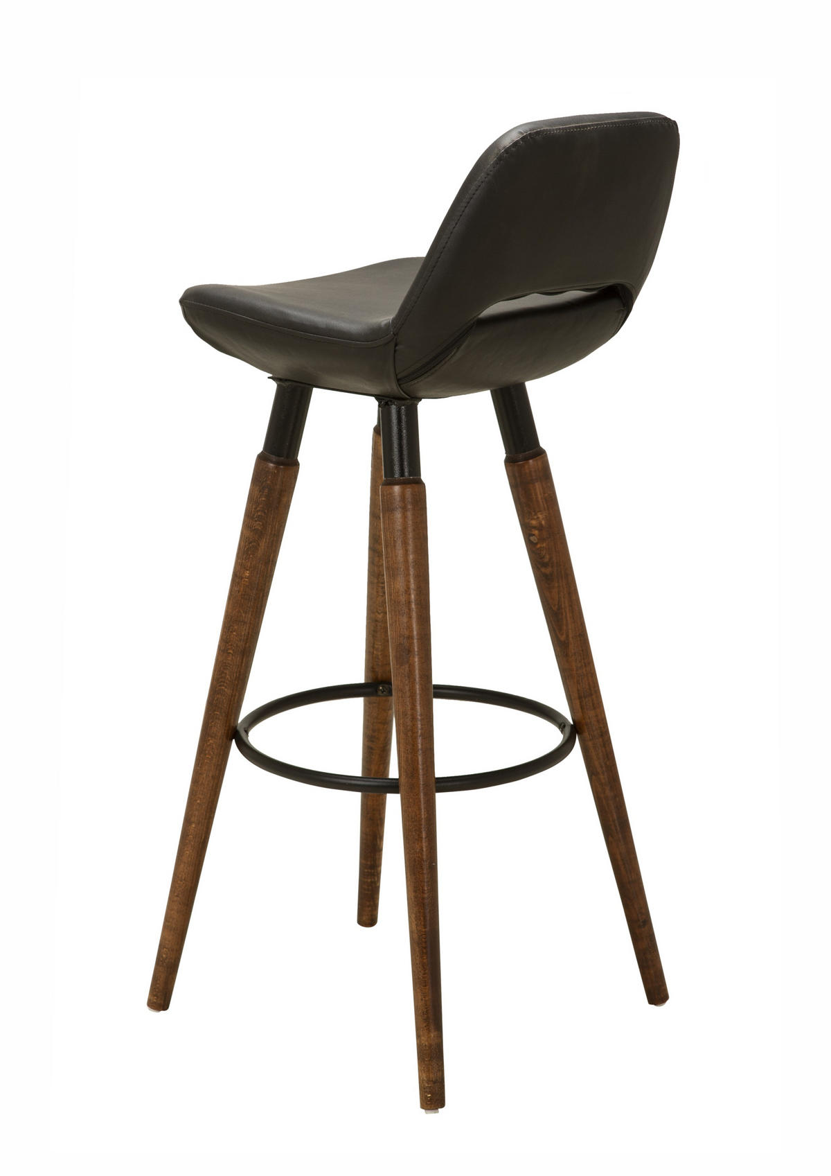 BARHOCKER BRONX mit Holzbeinen - Schwarz, Holz/Textil (41.5/100/41.5cm) - Stuhlmann