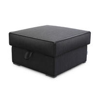 POUF FERA Schwarz 65x65 cm - Schwarz, Textil (65/38/65cm) - MASSENO
