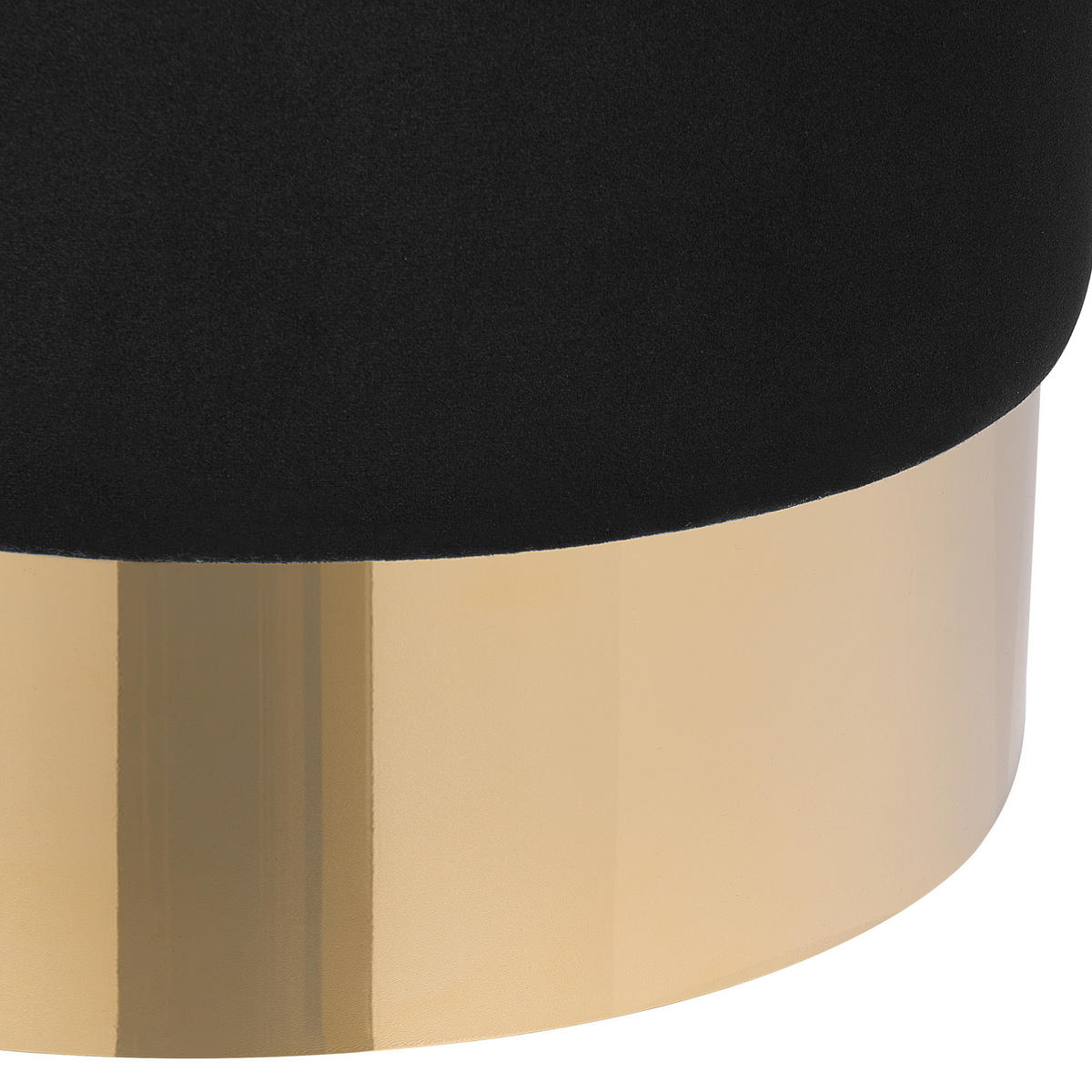 POUF Sophia 39/39/40 cm - Schwarz, Textil (39/40/39cm) - Beliani