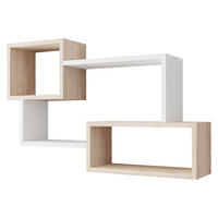 WANDREGAL Trio 005 - Weiß/Sonoma Eiche, Holzwerkstoff (87/54/18cm) - MIRJAN24