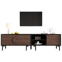 TV-ELEMENT mit 3 Türen 180 x 35 x 49 cm Dark Oak - Braun, Holzwerkstoff (35/49/180cm) - Beauniv