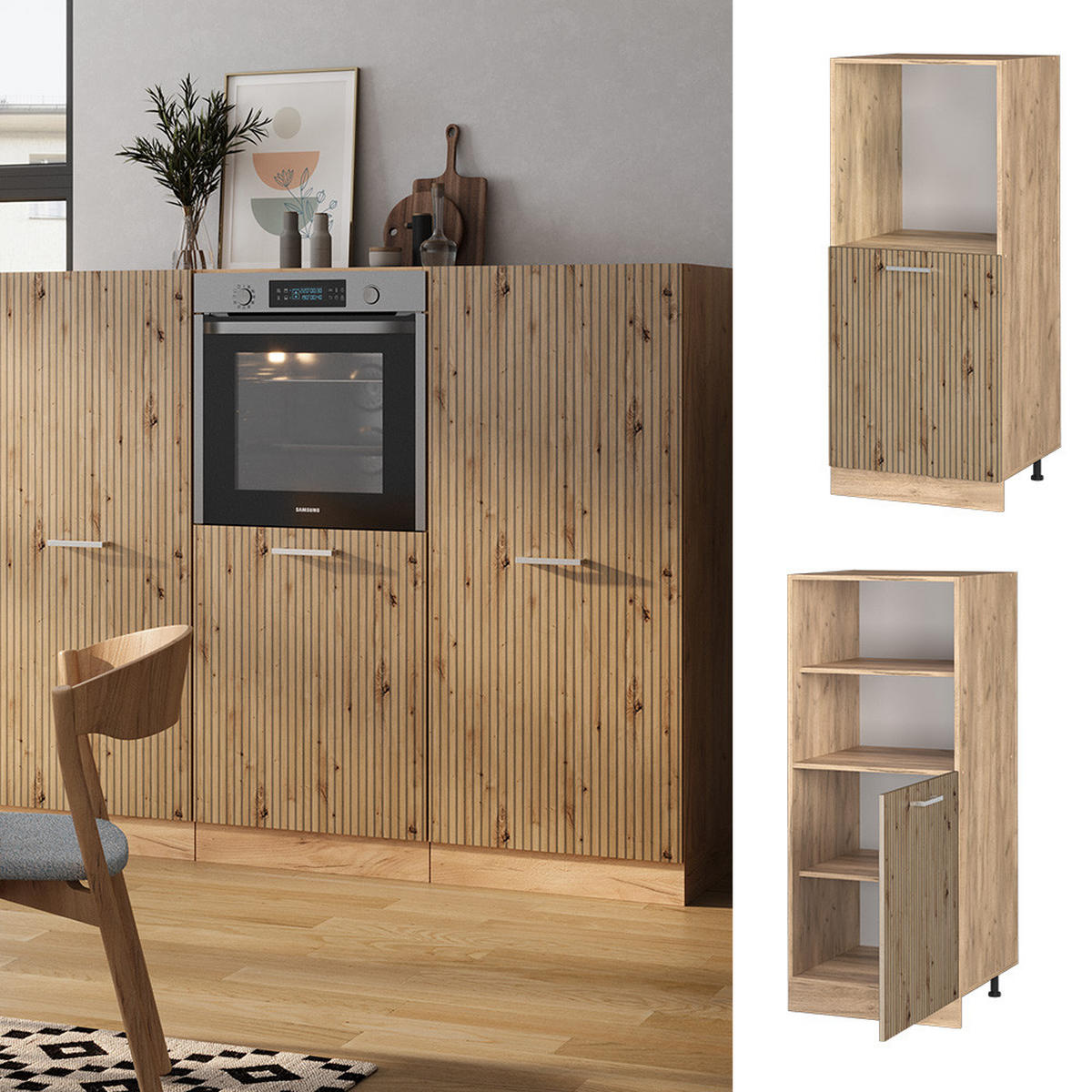 Honigeiche/Eiche Artisan, Holzwerkstoff (60/143/57cm) - Vicco