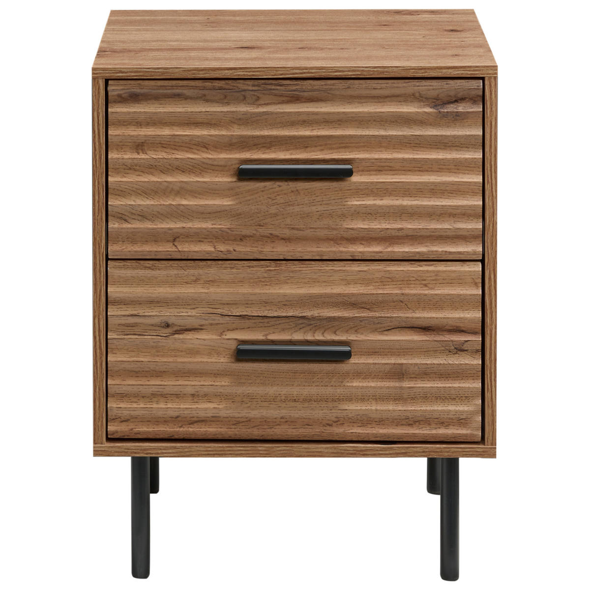 NACHTTISCH mit 2 Schubladen Hellbraun Walgett - Hellbraun, Holzwerkstoff (39/40/54cm) - Beliani