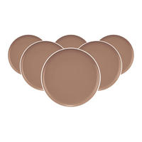 FRÜHSTÜCKSTELLER Sento Home Pure Colors Cocoa Brown ø 21,4 cm 6er Set - Hellbraun, Keramik (21.4cm) - Seltmann Weiden