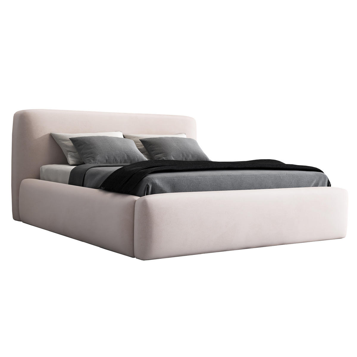 POLSTERBETT LUMO 140x200 Beige - Beige, Textil (140/200cm) - A&J MöbelLand