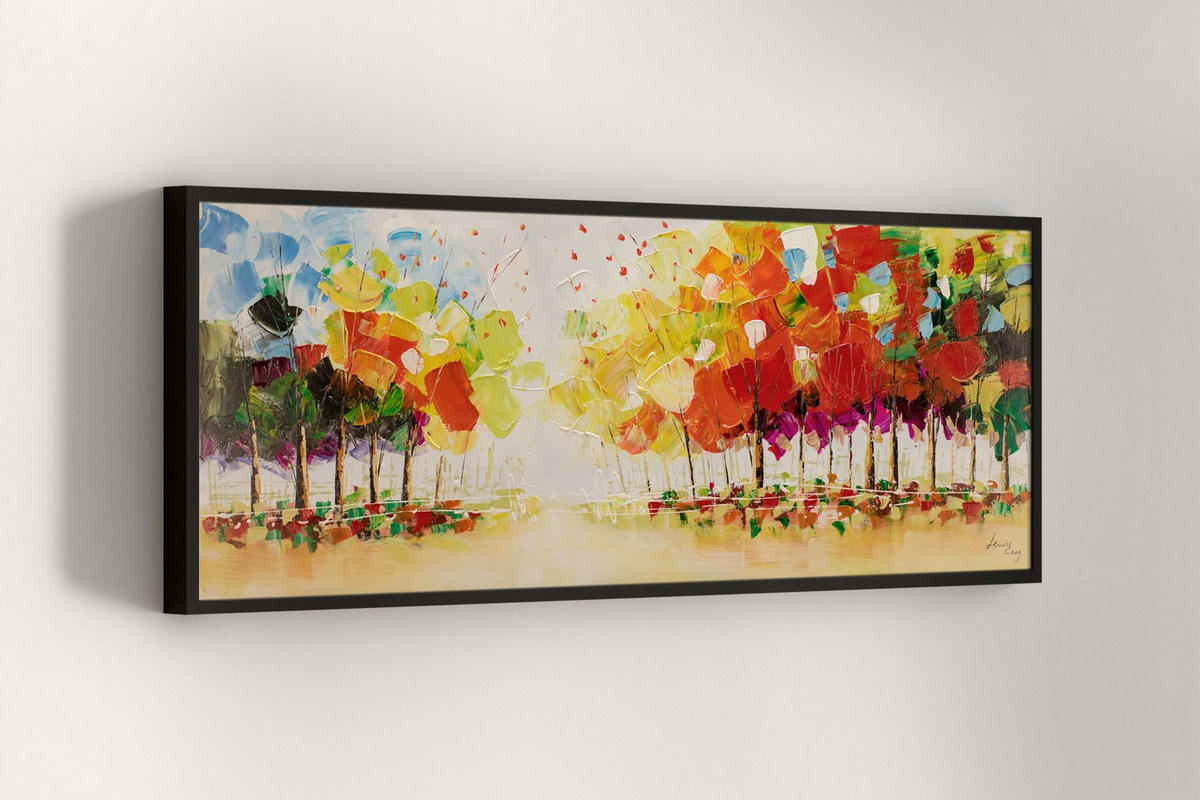 ÖLGEMÄLDE 150/50 cm - Multicolor, Holz/Textil (150/50cm) - KUNSTLOFT