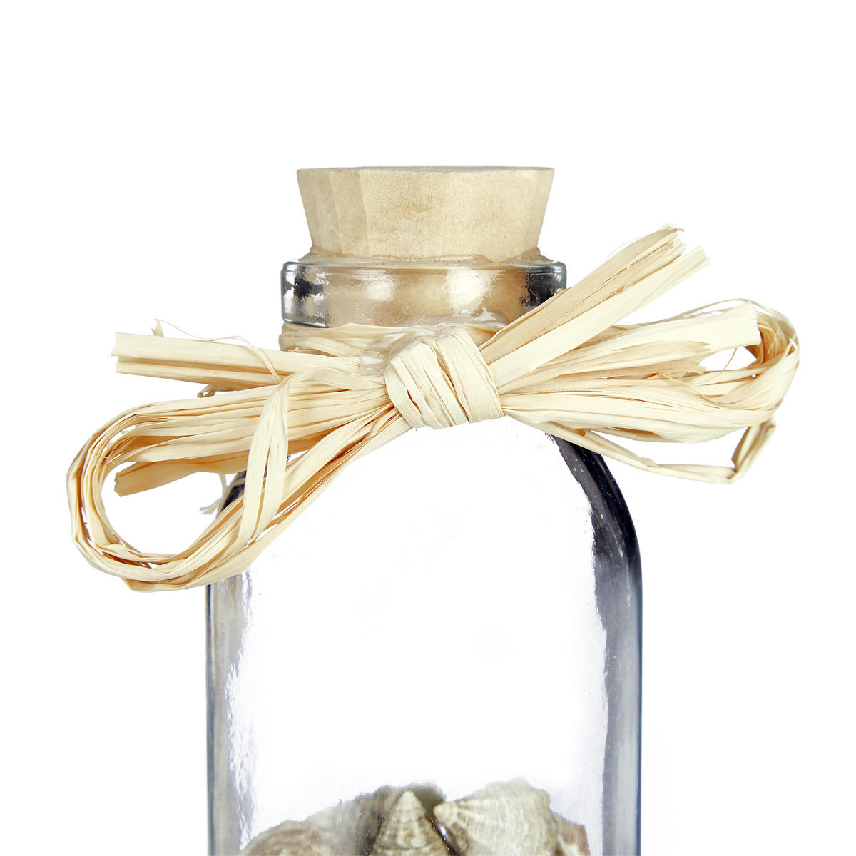 3XMUŠĽOVÝ dekór - viacfarebná, prírodné materiály/sklo (12cm) - Relaxdays