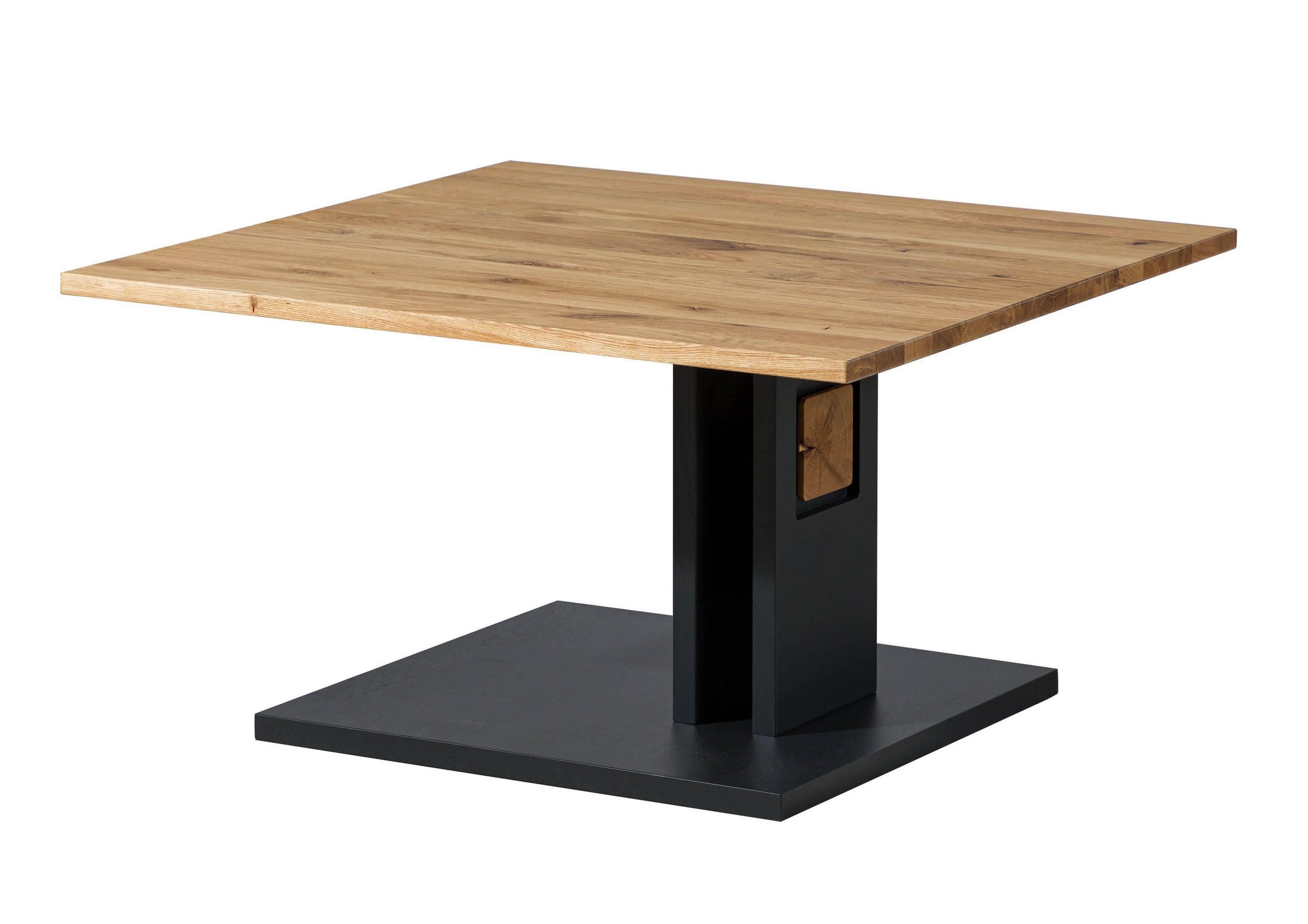 COUCHTISCH Wildeiche 80x80x43 natur lackiert / geölt KITZBÜHEL #104 - Naturfarben, Holz (80/80/43cm) - Massivmoebel24