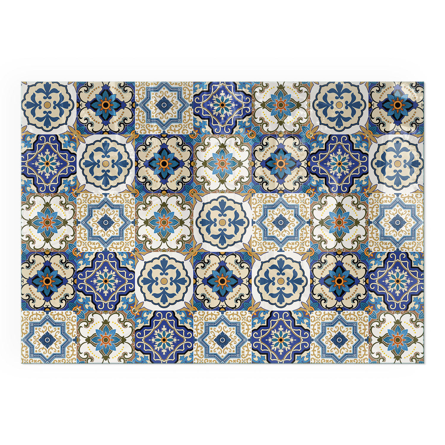 GLASPLATTE für Kamin 100x70 cm - Blau, Glas (100/70/0.4cm) - TULUP