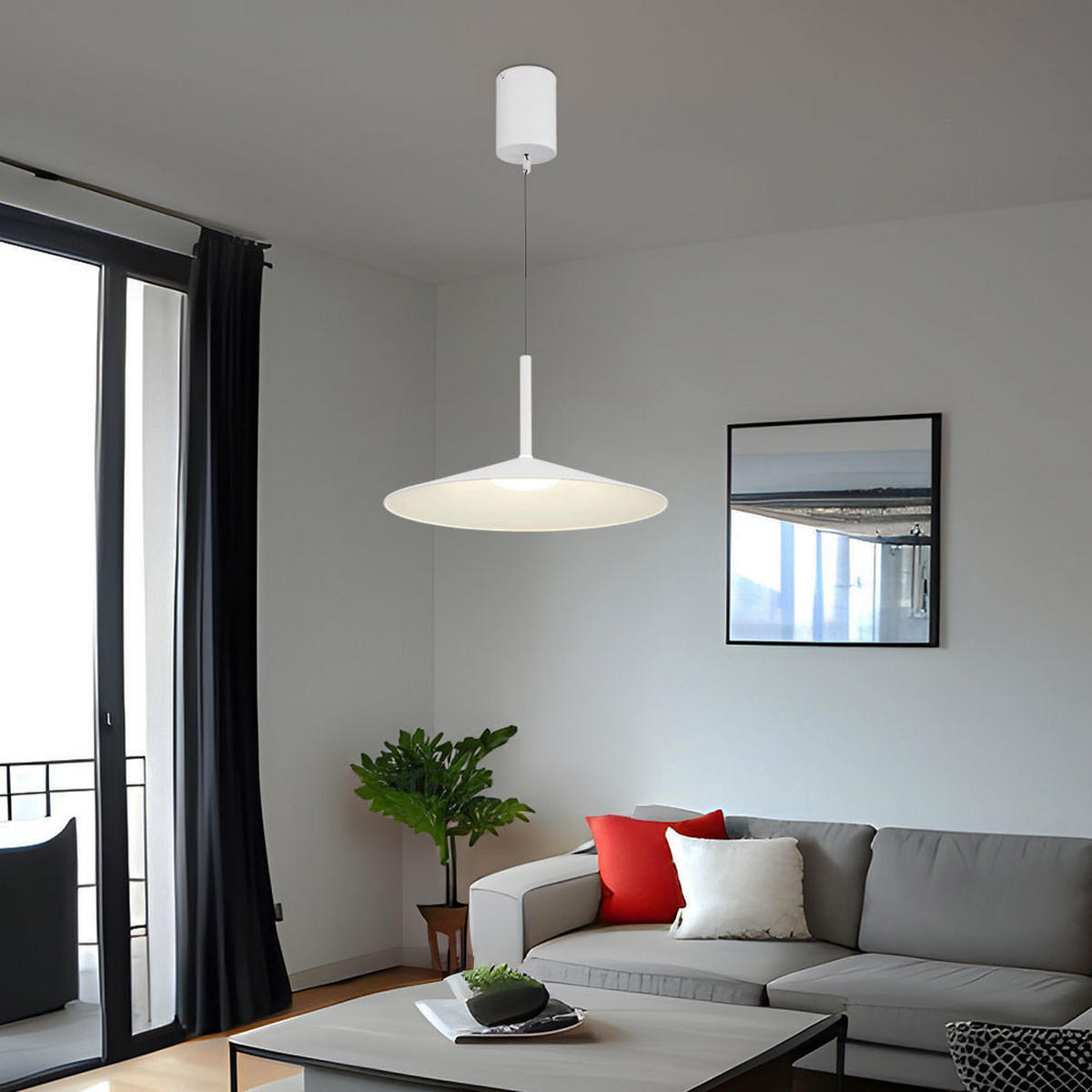 LED HÄNGELEUCHTE Metall Weiß - Weiß, Metall (47.5/47.5/150cm) - Globo Lighting