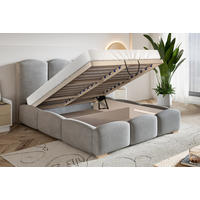 BETT Grau BEN 14 Catch Me Stoff Mit Bettkasten 90x200 cm - Schwarz/Grau, Textil (90/200cm) - Sepro Meble