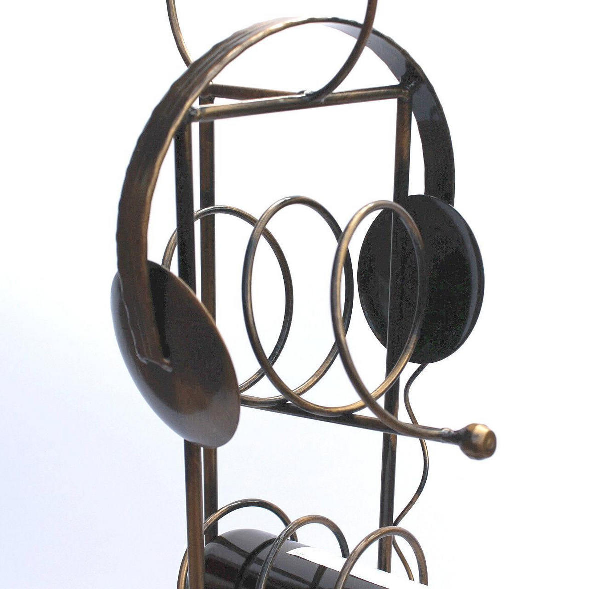 WEINREGAL Metall Bronze 40/40/93 cm - Braun, Metall (40/93/40cm) - DanDiBo