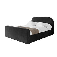 POLSTERBETT mit Bettkasten, Fußteil und Lattenrost, Boxbett mit Matratze H3/H4 - TIVON-Z 180x200 Schwarz - Schwarz, Holzwerkstoff/Textil (180/200cm) - ALTDECOR