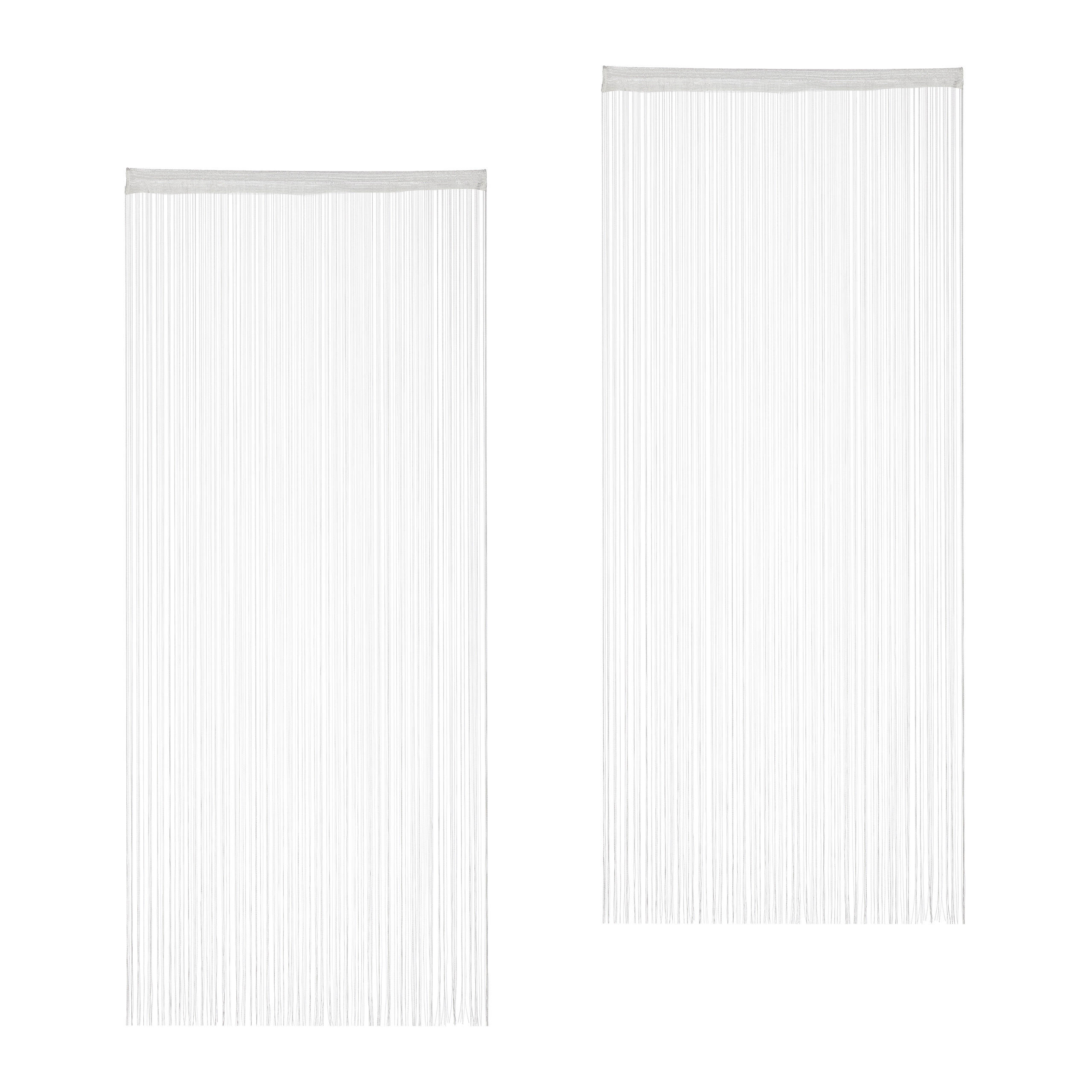 FADENVORHANG - Weiß, Textil (90/245/0.1cm) - Relaxdays