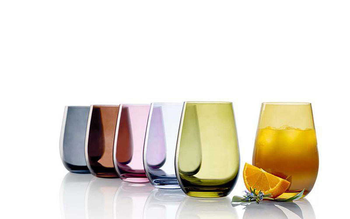 BECHER Elements Rot 465 ml 6er Set - Rot, Glas (0.465L) - Stölzle Lausitz
