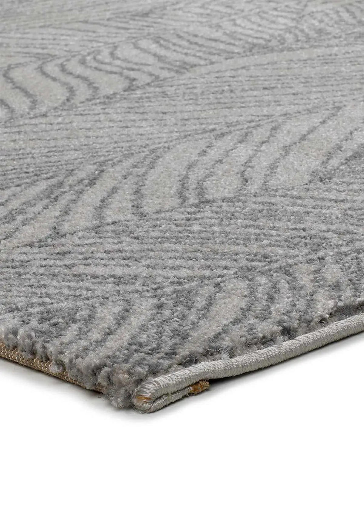 WEBTEPPICH Grau Hojas Sunset 160/230 cm - Grau, Naturmaterialien/Textil (160/230cm) - Atticgo