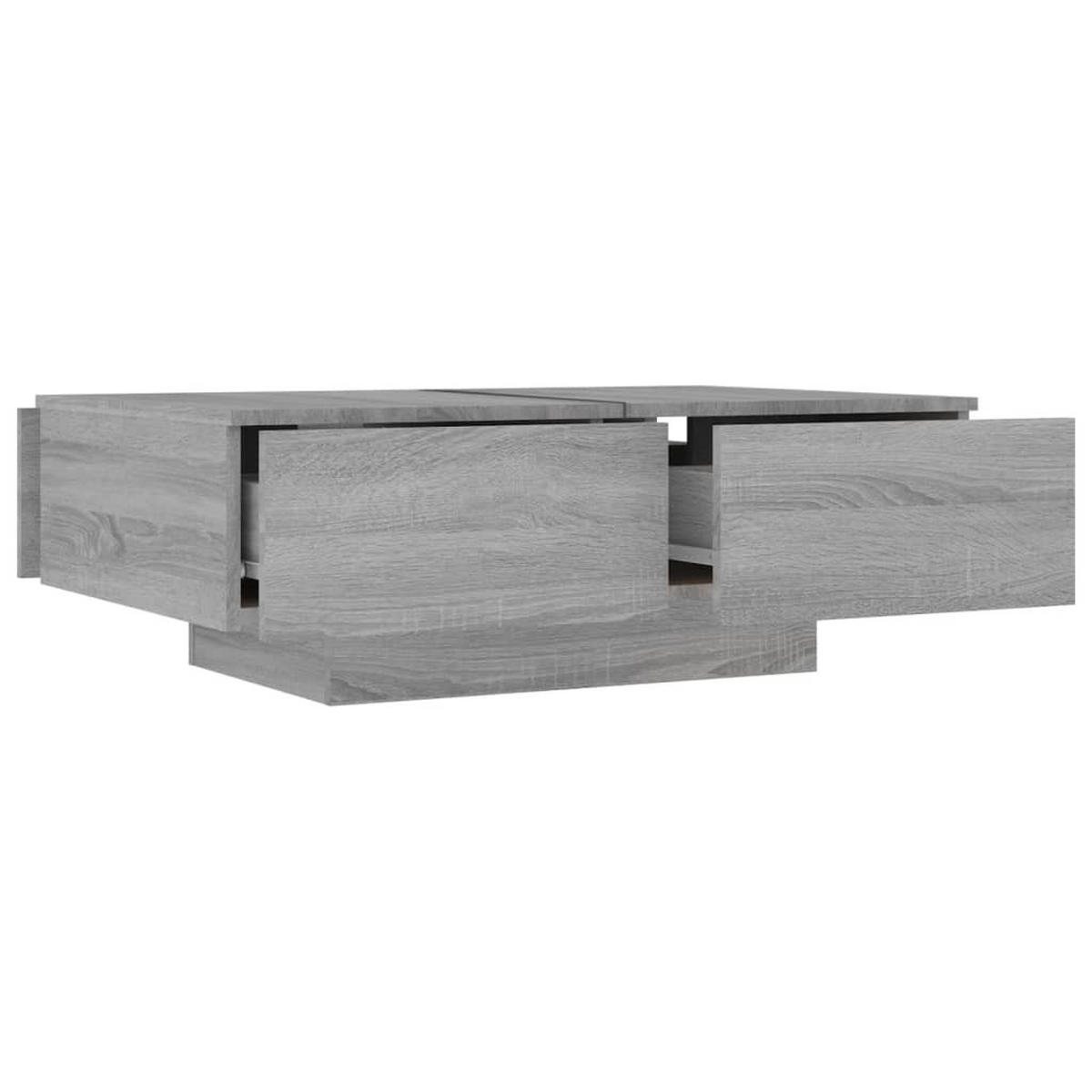 COUCHTISCH Grau Sonoma 90x60x31 cm Holzwerkstoff - Hellgrau, Holzwerkstoff (60/90/31cm) - furnicato