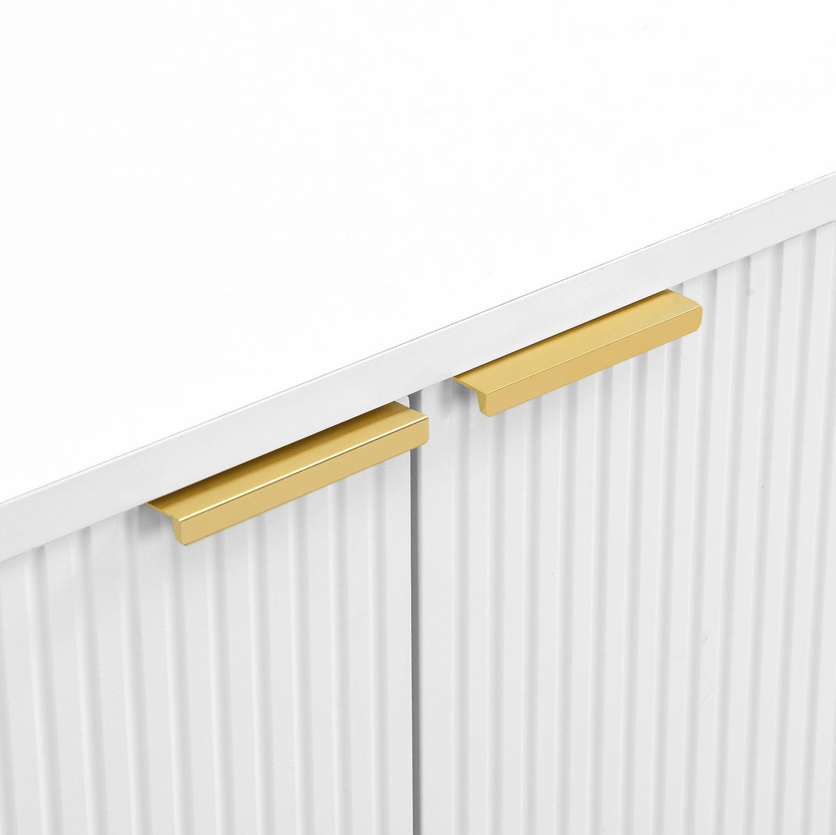 KOMMODE aus MDF 120x38x80,5cm in Weiß mit 3 Schubladen - Weiß, Holzwerkstoff (120/80.5/38cm) - Modfu