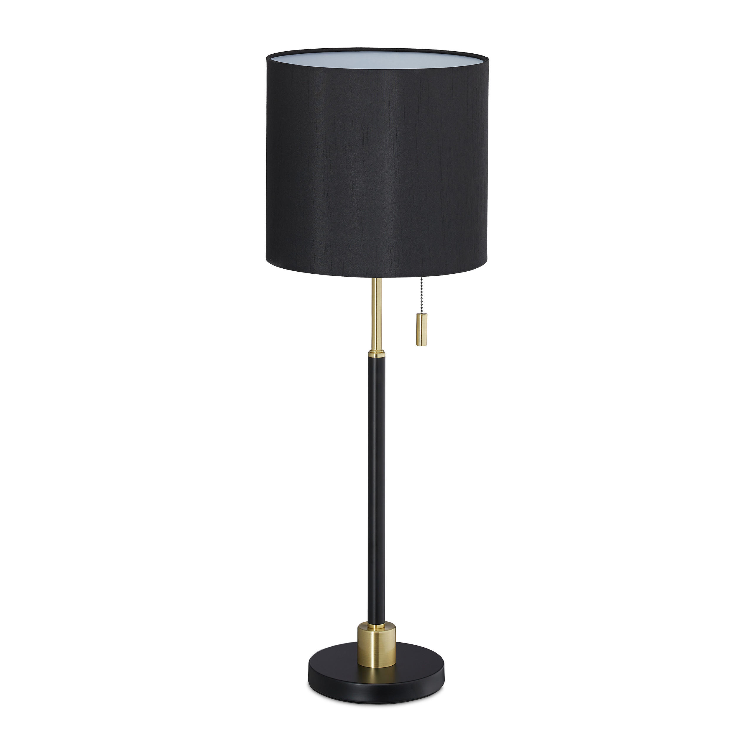 TISCHLAMPE Zugschalter - Multicolor, Textil/Metall (24/24/69cm) - Relaxdays