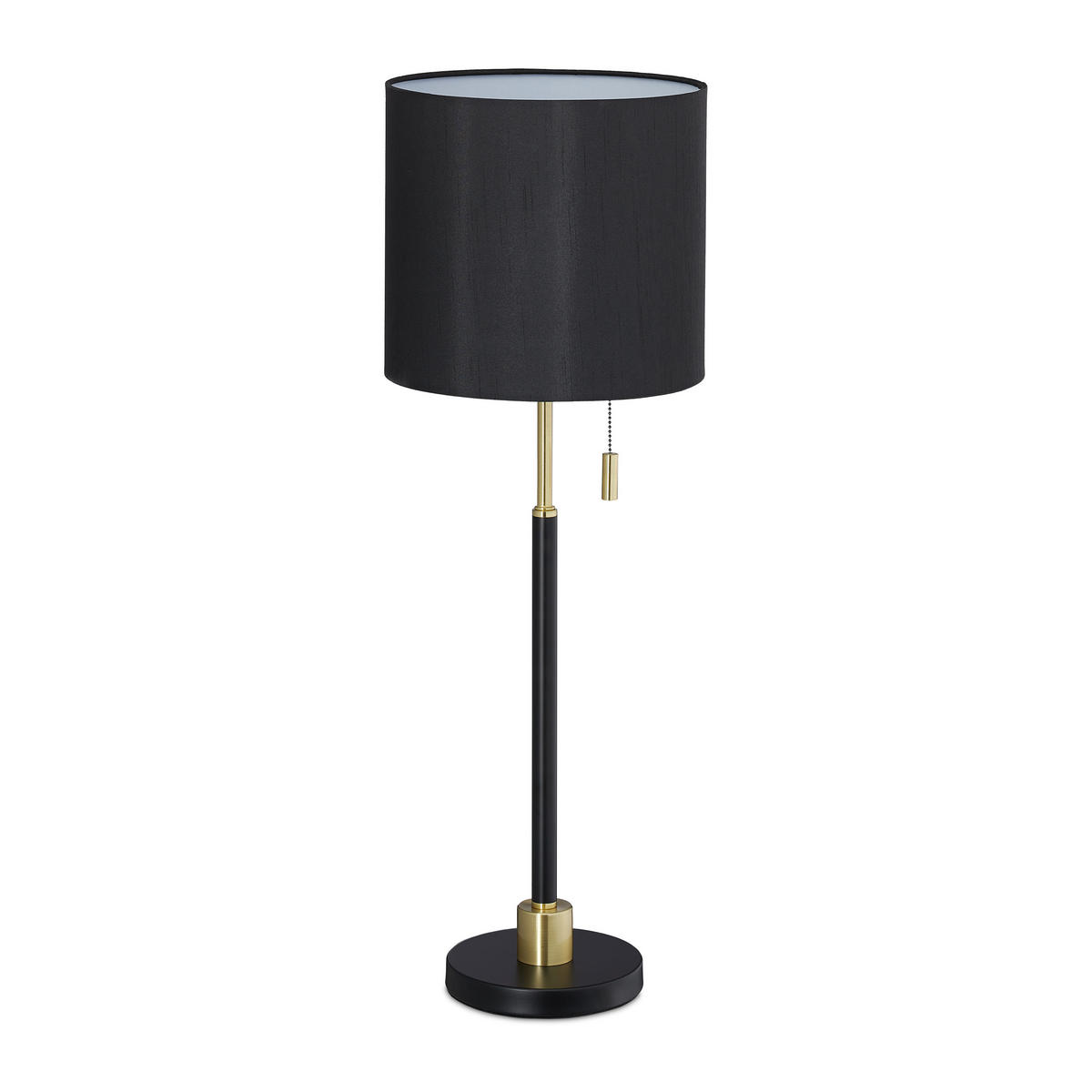 TISCHLAMPE Zugschalter - Multicolor, Textil/Metall (24/24/69cm) - Relaxdays