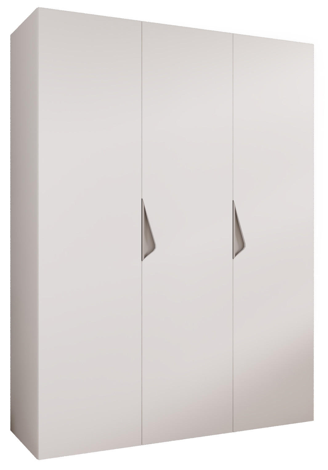 DREHTÜRENSCHRANK 202/150/52 3-türig - Beige/Weiß, Holz/Metall (150/202/52cm) - Abiks Möbel