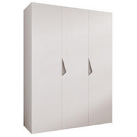 DREHTÜRENSCHRANK 202/150/52 3-türig - Beige/Weiß, Holz/Metall (150/202/52cm) - Abiks Möbel