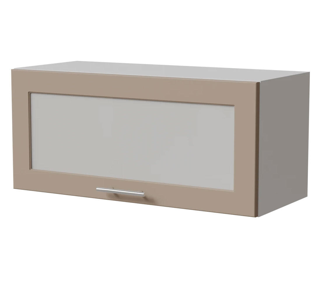 KLAPPHÄNGESCHRANK Brerra W4BS/80 WKF Weiß / RAL 1019 graubeige Matt 80 / 32,5 / 36cm - Graubraun/Weiß, Holz/Holzwerkstoff (80/36/32.5cm) - Feldmann-Wohnen
