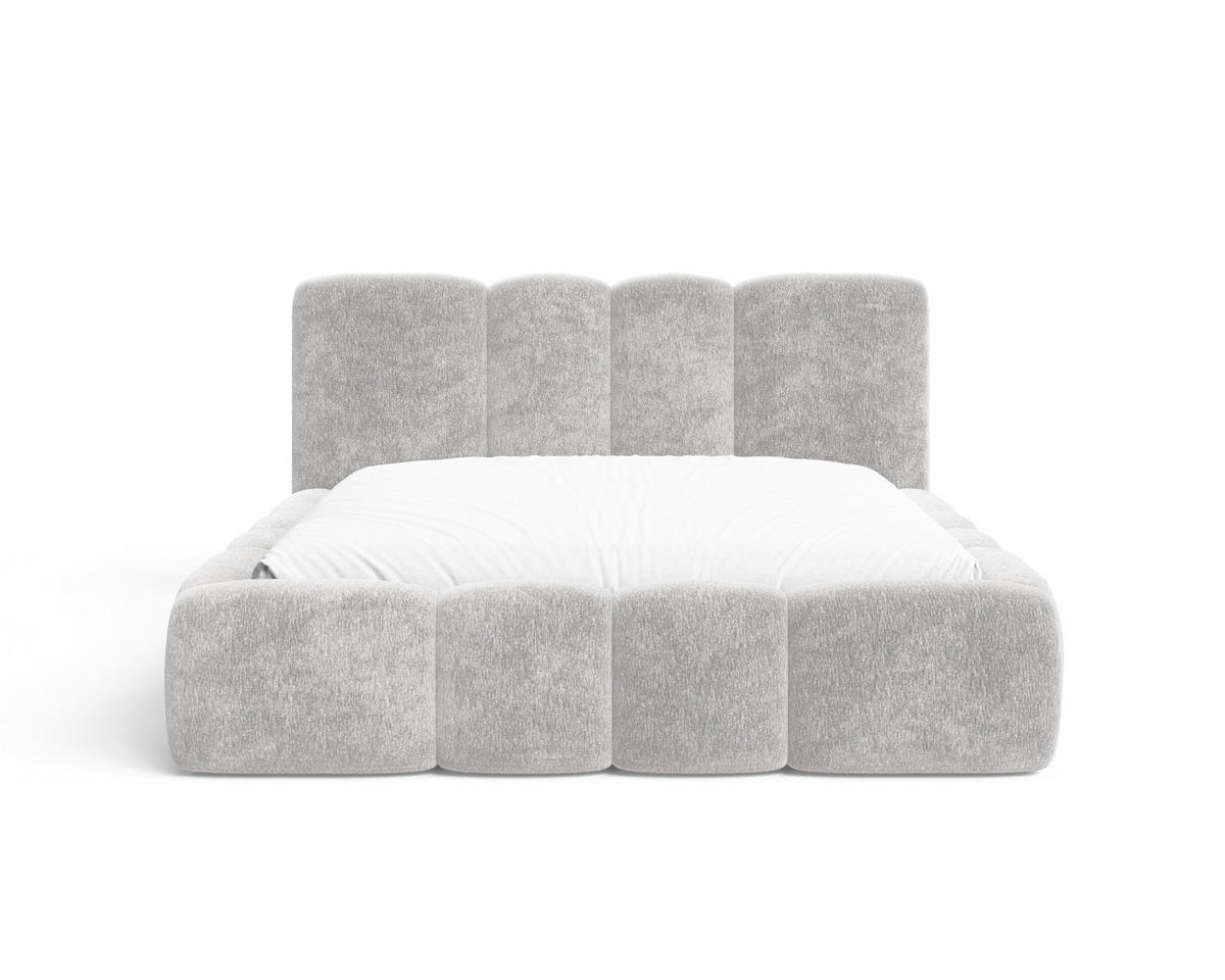 POLSTERBETT 26 - 180x200 cm – Amari – Bett mit Bettkasten und Gepolstertem Kopfteil - Grau, Holz (180/200cm) - ROYAL24_MARKT